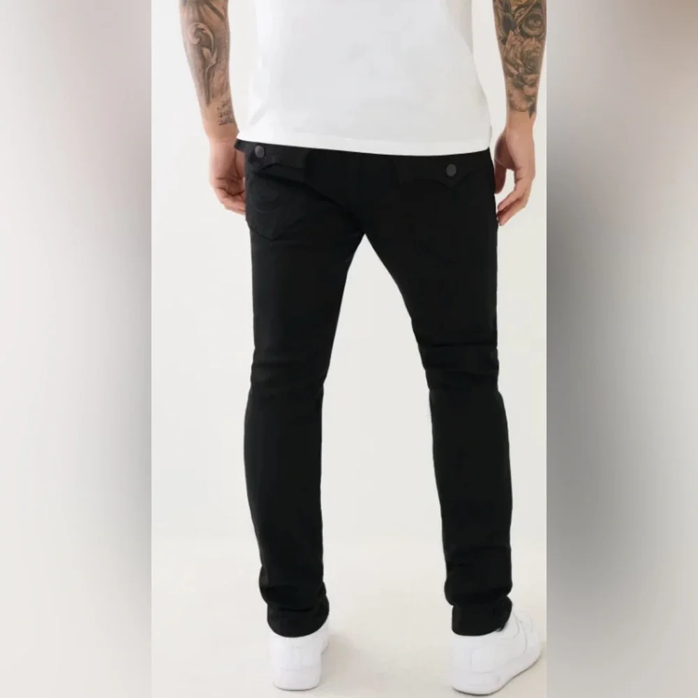 NWT-True Religion Men’s Black RICKY RELAXED STRAIGHT JEAN 29x32